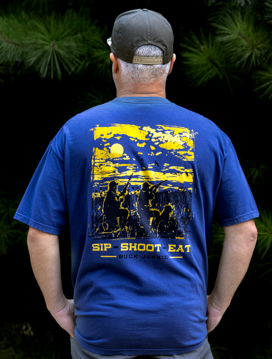 Buck Junkie Sip, Eat, Shoot Dove T-Shirt