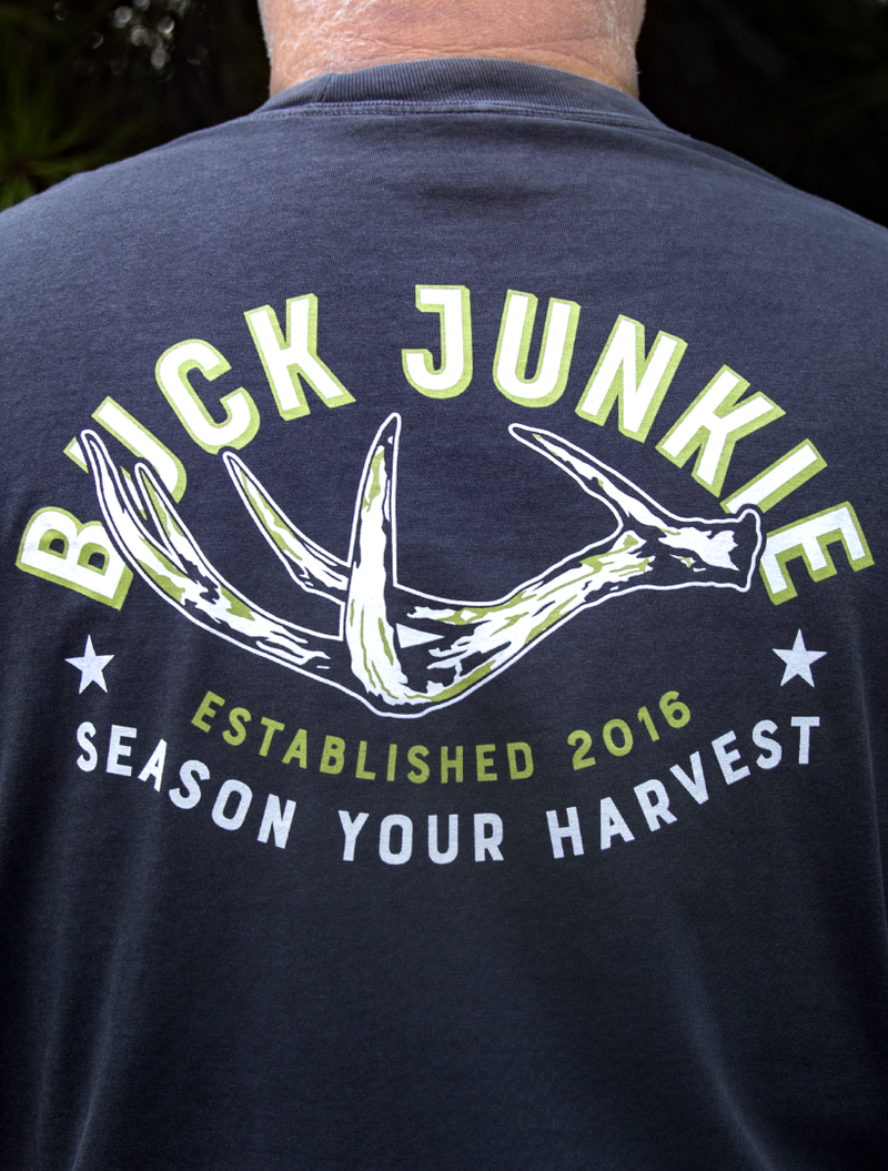 Load image into Gallery viewer, Buck Junkie Antler Curve T-Shirt
