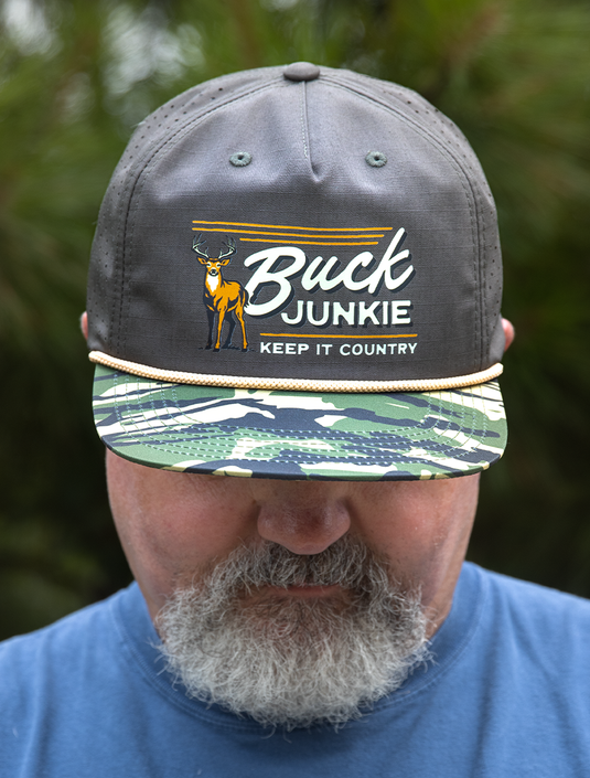 Buck Junkie Keep It Country Flat Brim Hat