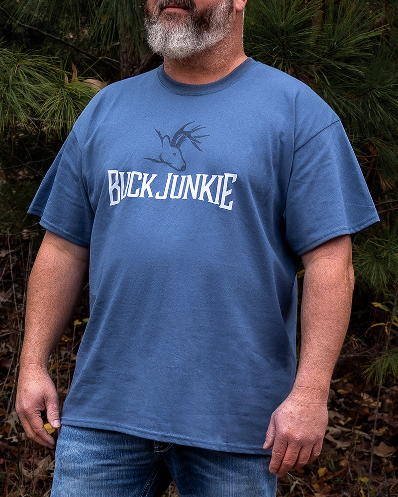 Load image into Gallery viewer, Buck Junkie T-Shirt - Blue
